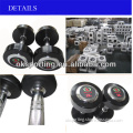 Urethane round dumbbell set with chormed end plate                        
                                                Quality Choice